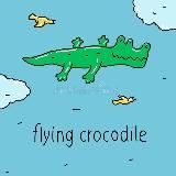 Крокодил полетел