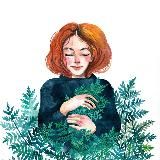 Fern embroidery